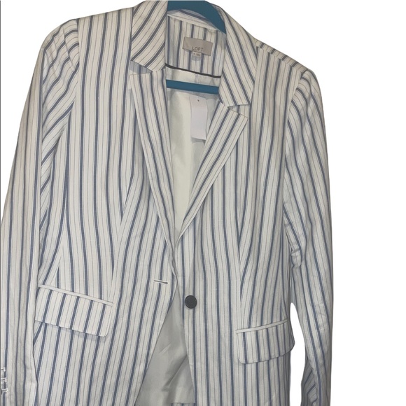 LOFT Jackets & Blazers - Loft size 6 Blazer!! Blue and White stripe. NWT